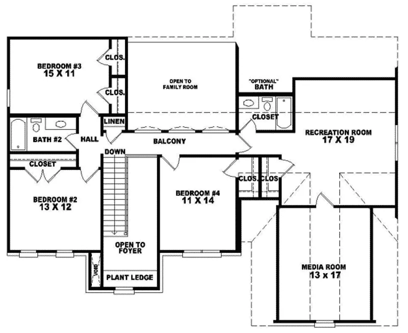 Southern House Plan Second Floor - Blanchard Traditional Home 087D-0766 - Search House Plans and More