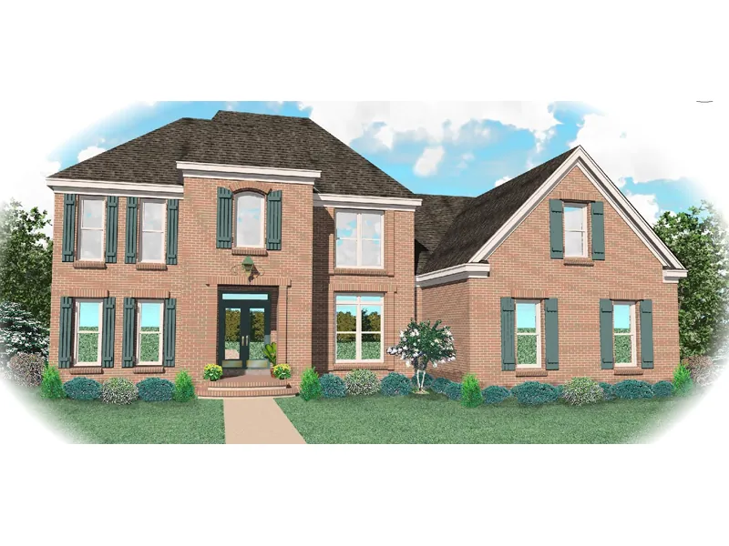 European House Plan Front of Home - Blanchard Traditional Home 087D-0766 - Search House Plans and More