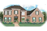 Traditional House Plan Front of Home - Blanchard Traditional Home 087D-0766 - Search House Plans and More