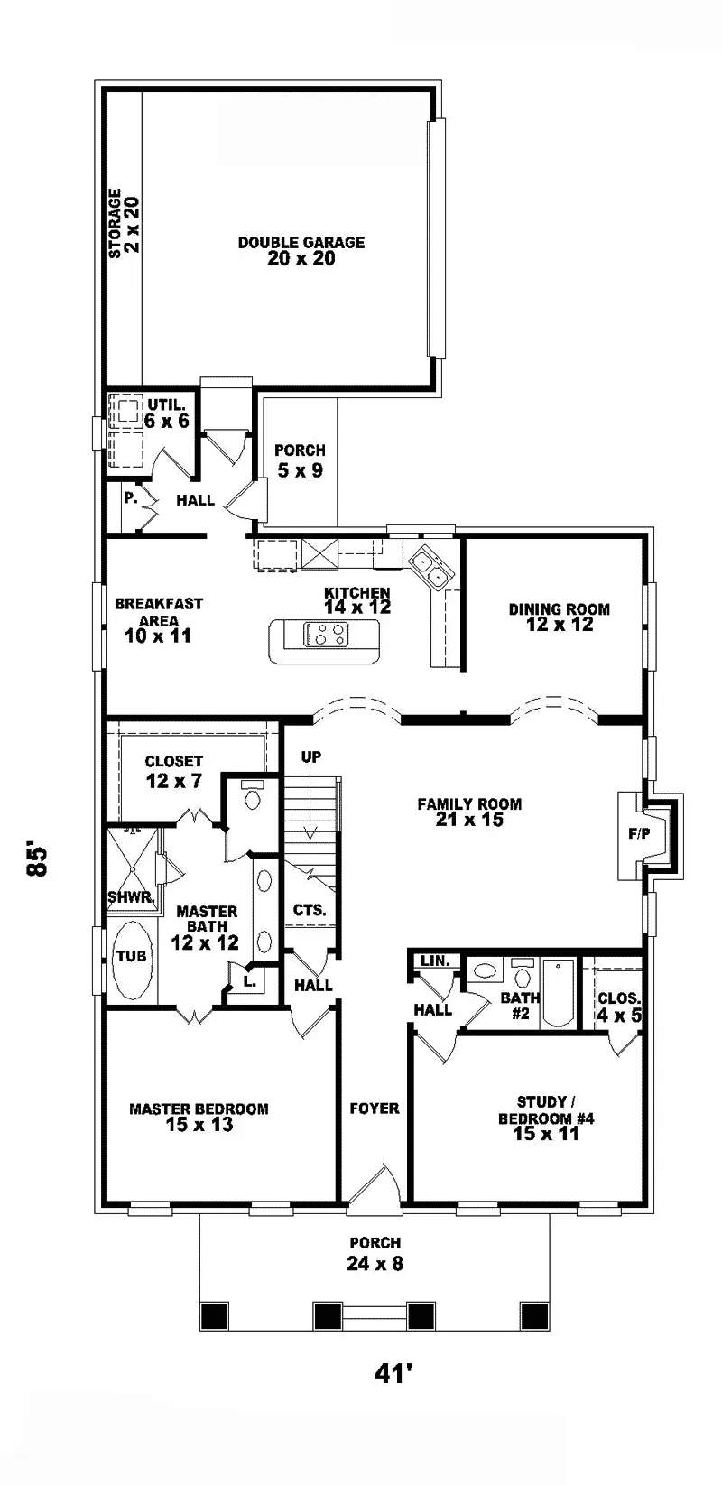 Colonial House Plan First Floor - Yielden Prairie Craftsman Home 087D-0767 - Shop House Plans and More