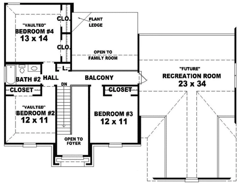 Country House Plan Second Floor - Warson Place Georgian Home 087D-0776 - Shop House Plans and More