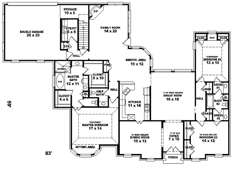 European House Plan First Floor - 087D-0778 - Shop House Plans and More
