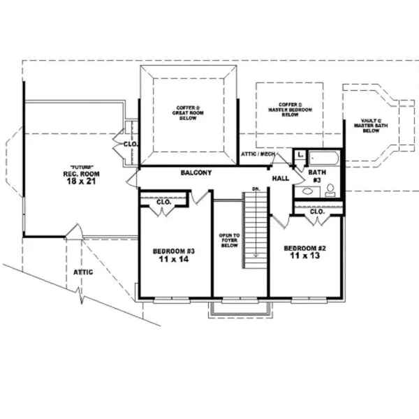 Country House Plan Second Floor - Heidelburg Luxury European Home 087D-0779 - Search House Plans and More