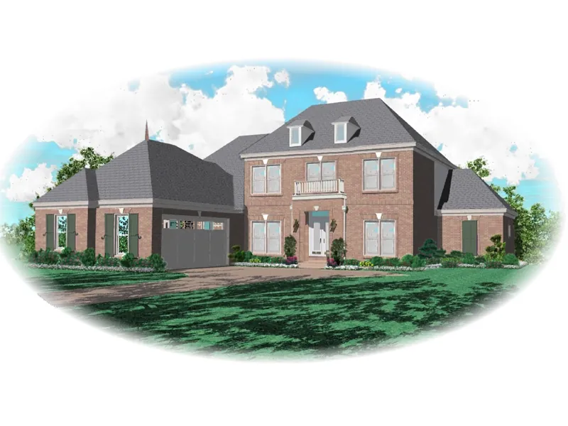 Colonial House Plan Front of Home - Heidelburg Luxury European Home 087D-0779 - Search House Plans and More