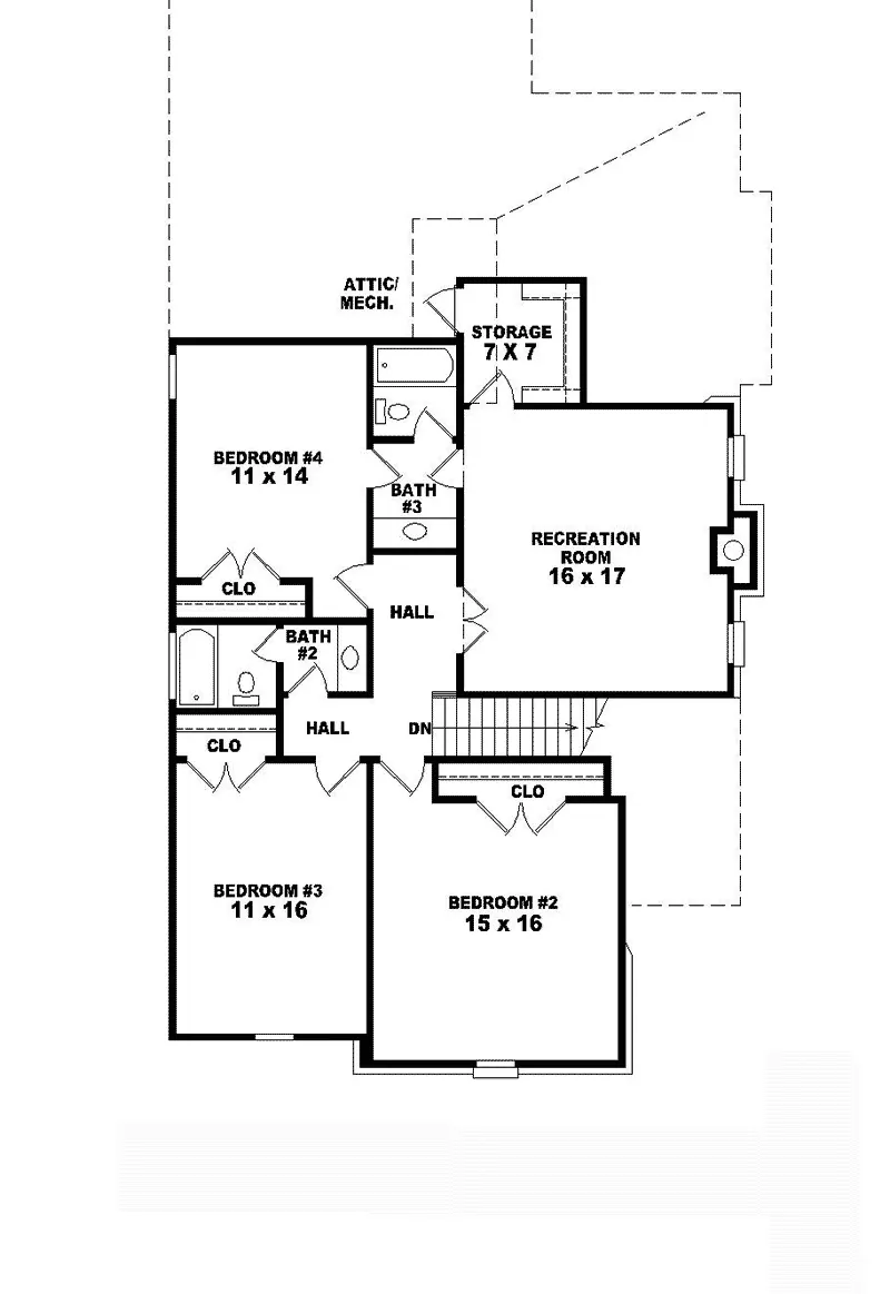 Country House Plan Second Floor - Plymouth Terrace Tudor Home 087D-0783 - Shop House Plans and More
