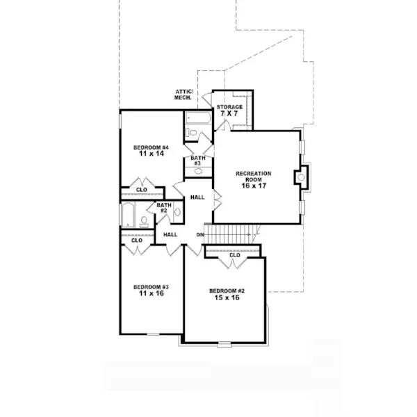 Craftsman House Plan Second Floor - Plymouth Terrace Tudor Home 087D-0783 - Shop House Plans and More