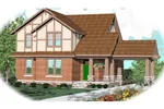 Traditional House Plan Front of Home - Plymouth Terrace Tudor Home 087D-0783 - Shop House Plans and More