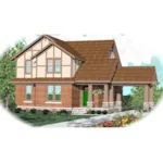 Craftsman House Plan Front of Home - Plymouth Terrace Tudor Home 087D-0783 - Shop House Plans and More