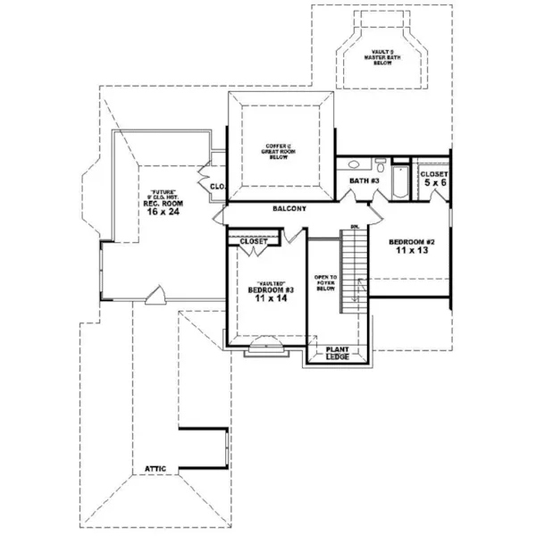 Country House Plan Second Floor - Rhinegarten European Home 087D-0785 - Shop House Plans and More