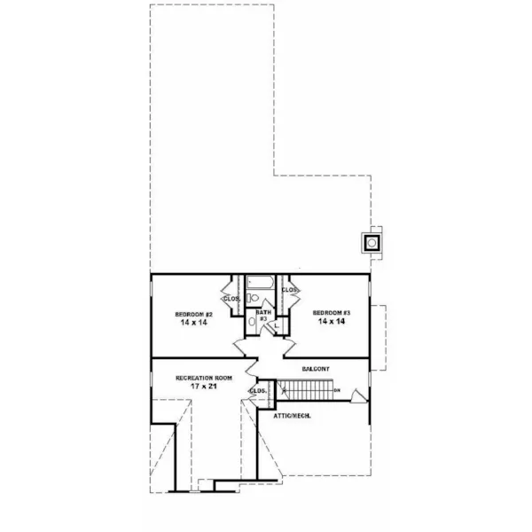 Southern House Plan Second Floor - Trafalgar English Tudor Home 087D-0789 - Shop House Plans and More