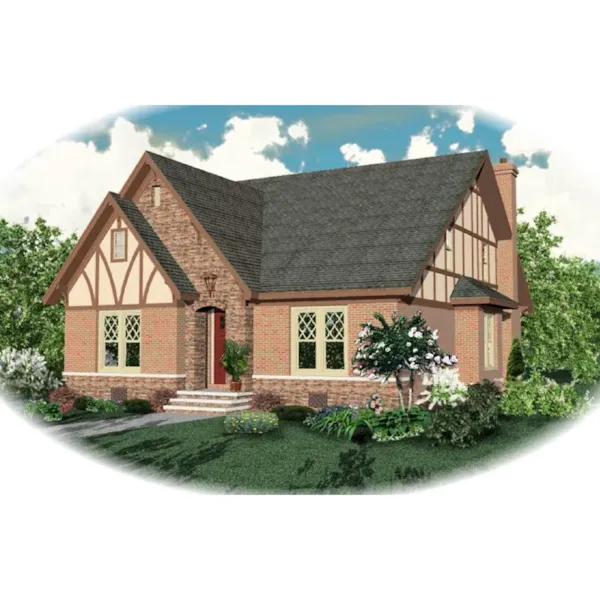 Southern House Plan Front of Home - Trafalgar English Tudor Home 087D-0789 - Shop House Plans and More