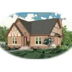 Southern House Plan Front of Home - Trafalgar English Tudor Home 087D-0789 - Shop House Plans and More