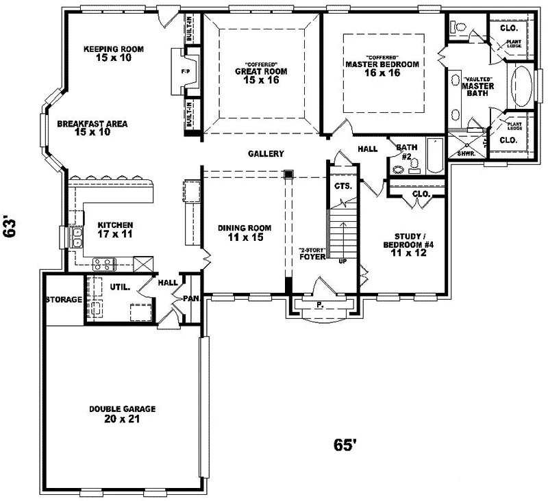 Southern House Plan First Floor - Weidmann Estate Georgian Home 087D-0799 - Shop House Plans and More