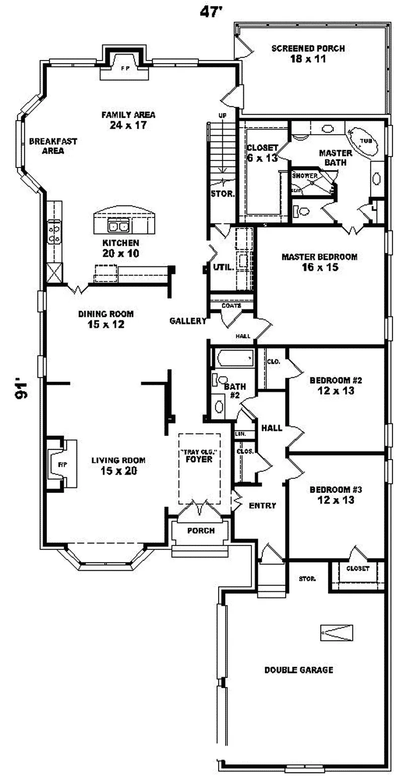 Country House Plan First Floor - Wheatbridge European Home 087D-0800 - Shop House Plans and More
