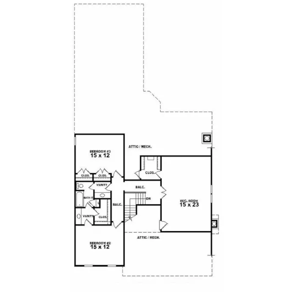 Craftsman House Plan Second Floor - Sunbridge Tudor Style Home 087D-0804 - Shop House Plans and More