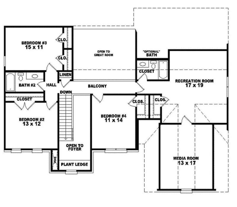 Country House Plan Second Floor - Simpson Terrace Traditional Home 087D-0806 - Shop House Plans and More