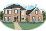 Colonial House Plan Front of Home - Simpson Terrace Traditional Home 087D-0806 - Shop House Plans and More