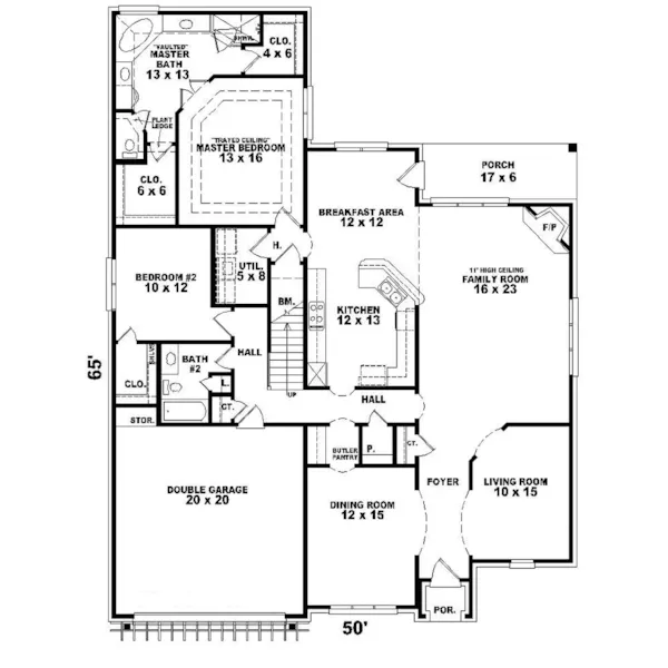 Craftsman House Plan First Floor - Kimberly Traditional Home 087D-0811 - Search House Plans and More