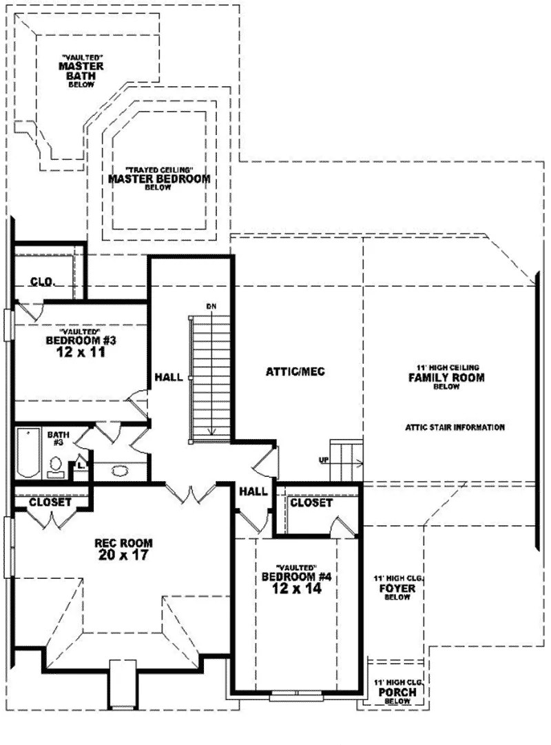 Southern House Plan Second Floor - Kimberly Traditional Home 087D-0811 - Search House Plans and More