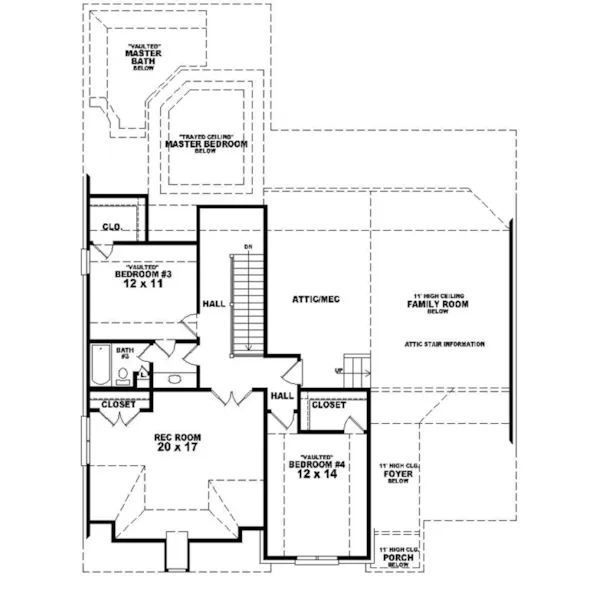 Craftsman House Plan Second Floor - Kimberly Traditional Home 087D-0811 - Search House Plans and More