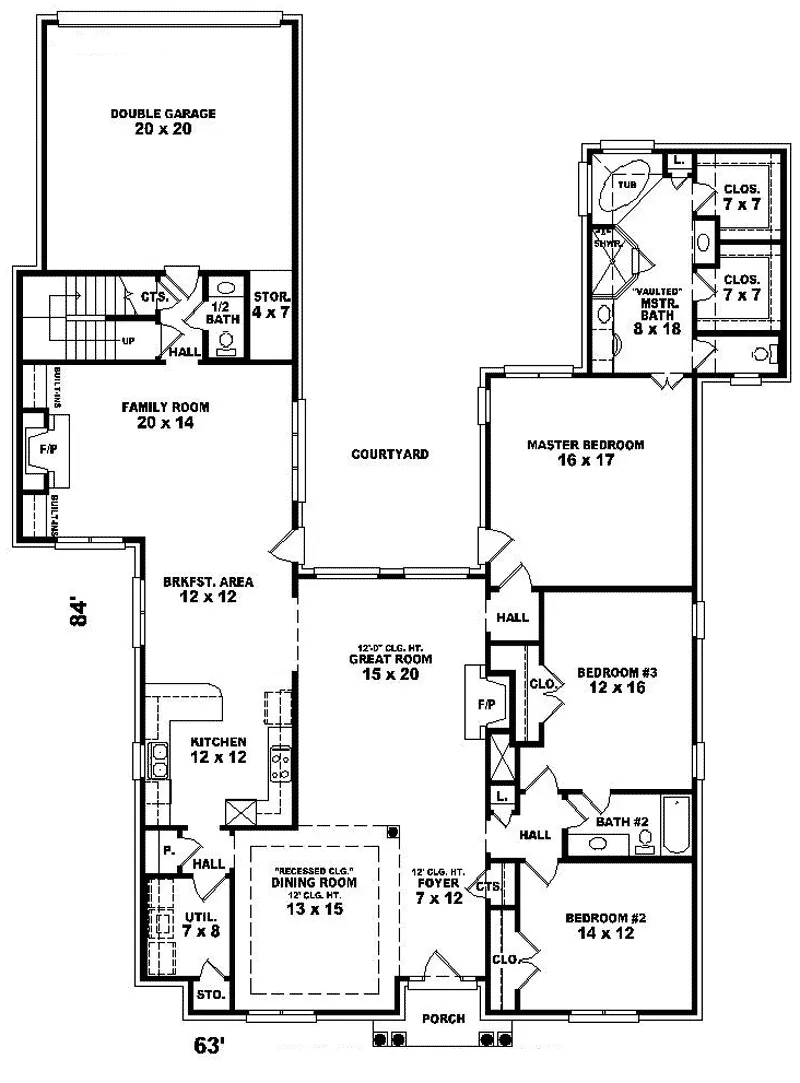 Country House Plan First Floor - Brussells Traditional Home 087D-0816 - Search House Plans and More
