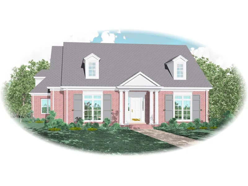 Traditional House Plan Front of Home - Brussells Traditional Home 087D-0816 - Search House Plans and More