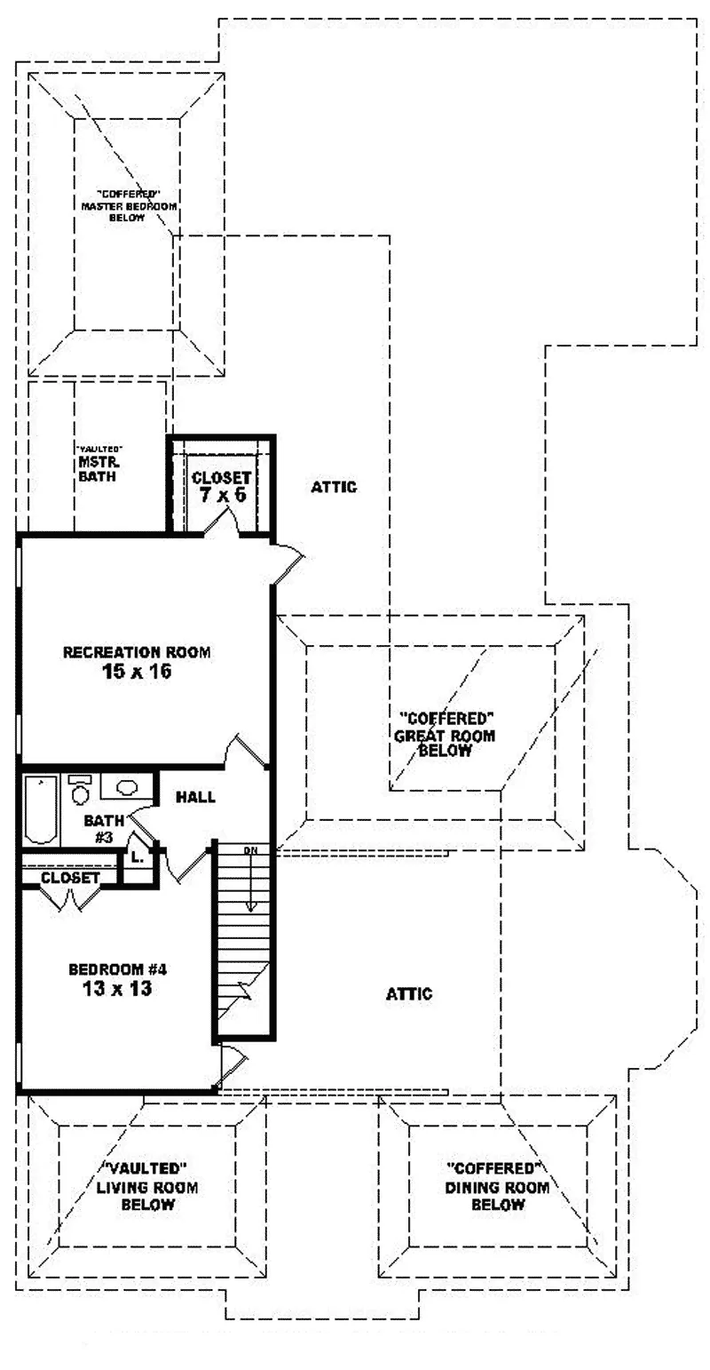 European House Plan Second Floor - Elmtree Modern Home 087D-0818 - Search House Plans and More