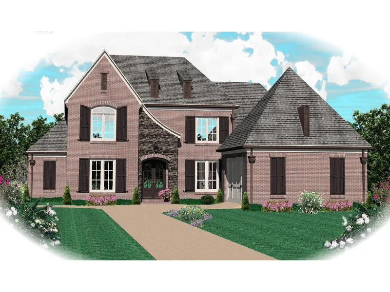 Country French House Plan Front of Home - Higgins European Home 087D-0819 - Search House Plans and More