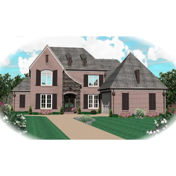 Southern House Plan Front of Home - Higgins European Home 087D-0819 - Search House Plans and More