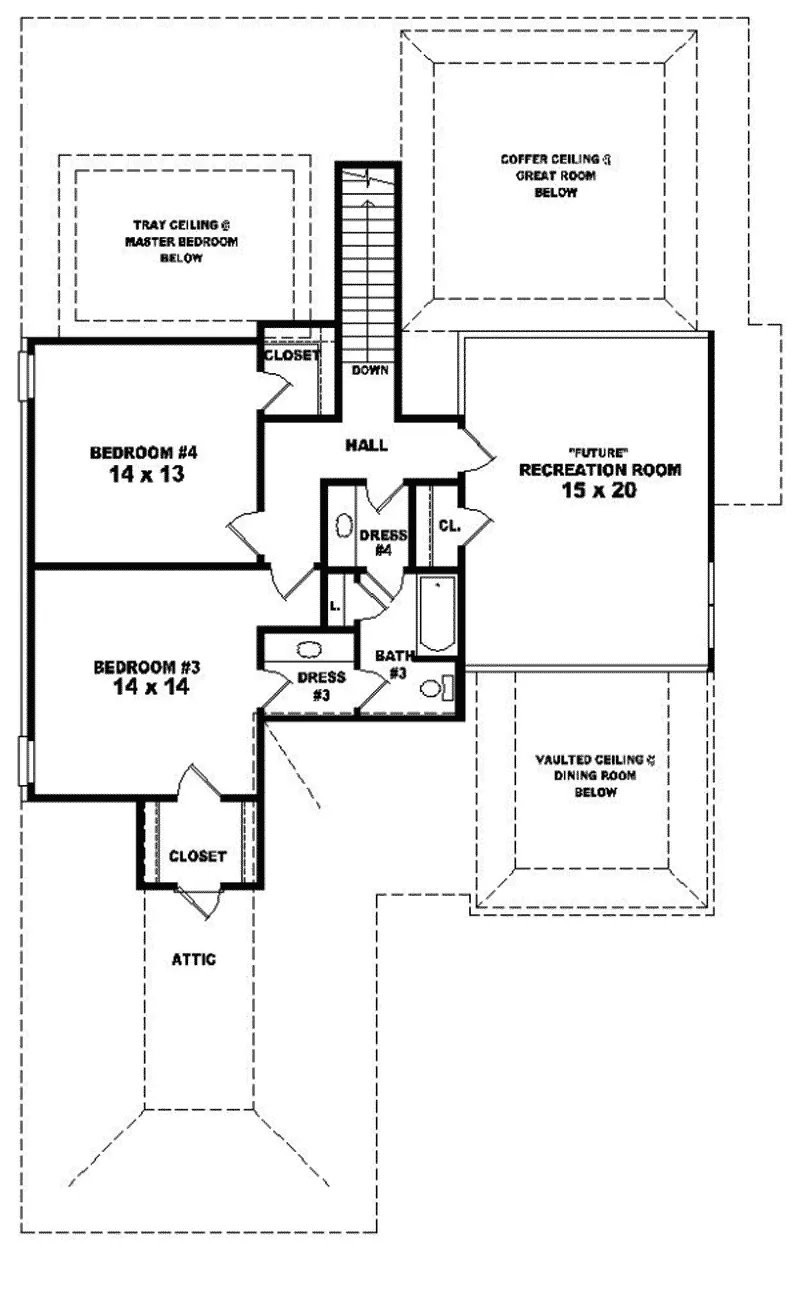 European House Plan Second Floor - Wilcox Hill European Ranch Home 087D-0821 - Shop House Plans and More
