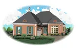 Luxury House Plan Front of Home - Wilcox Hill European Ranch Home 087D-0821 - Shop House Plans and More