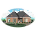 Traditional House Plan Front of Home - Wilcox Hill European Ranch Home 087D-0821 - Shop House Plans and More