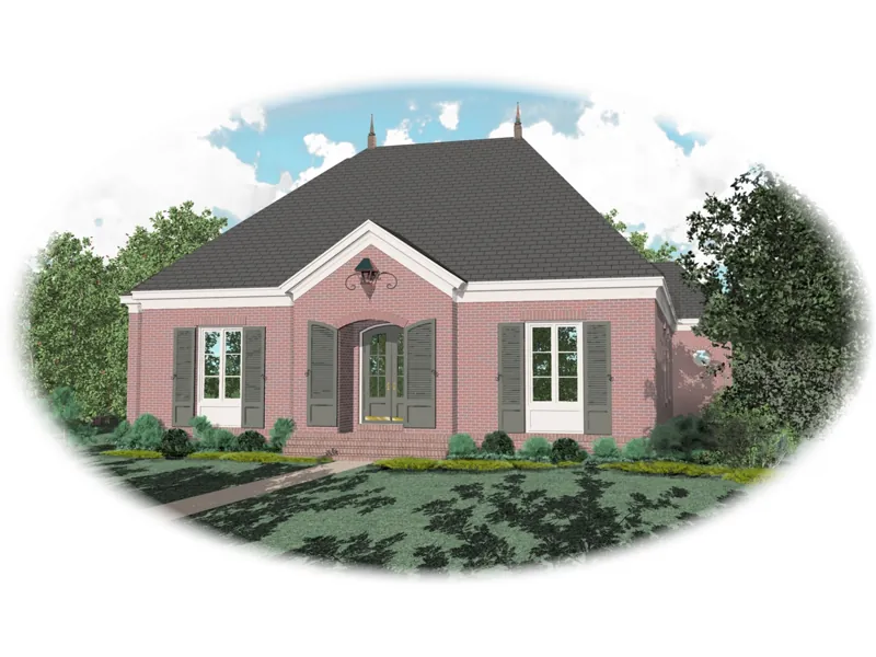 Traditional House Plan Front of Home - Chevell European Home 087D-0824 - Search House Plans and More