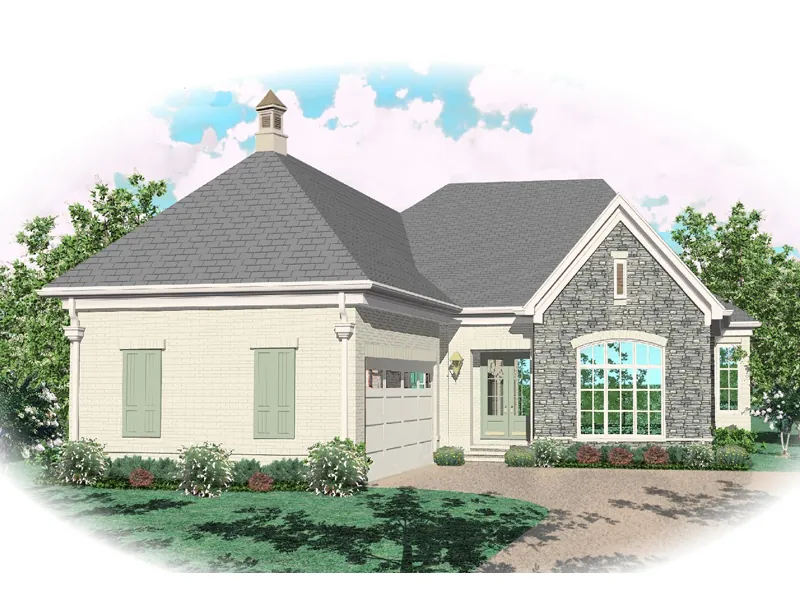 Country House Plan Front of Home - Bloomquist European Home 087D-0825 - Search House Plans and More
