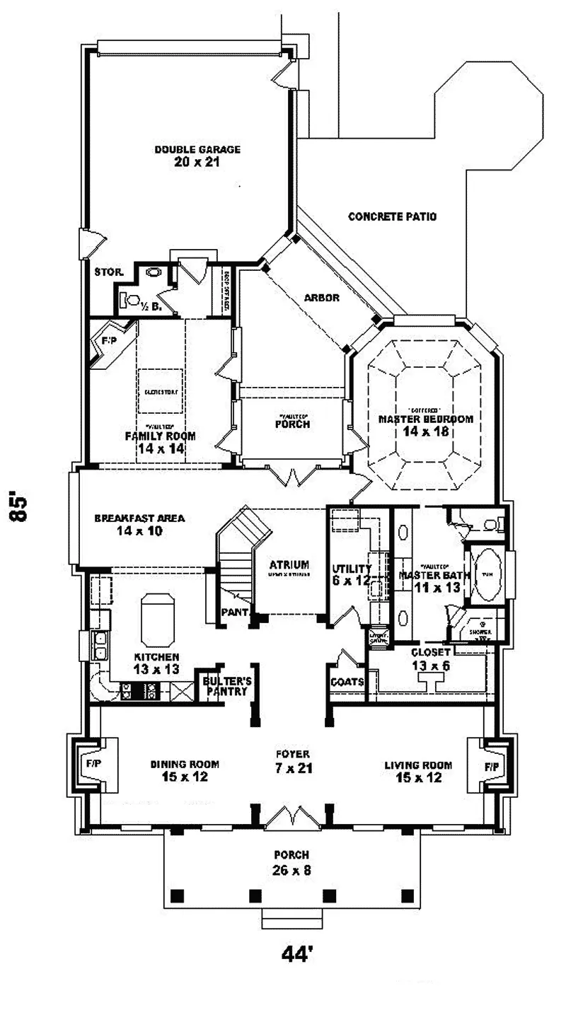 Luxury House Plan First Floor - Verhaven Colonial Country Home 087D-0826 - Shop House Plans and More
