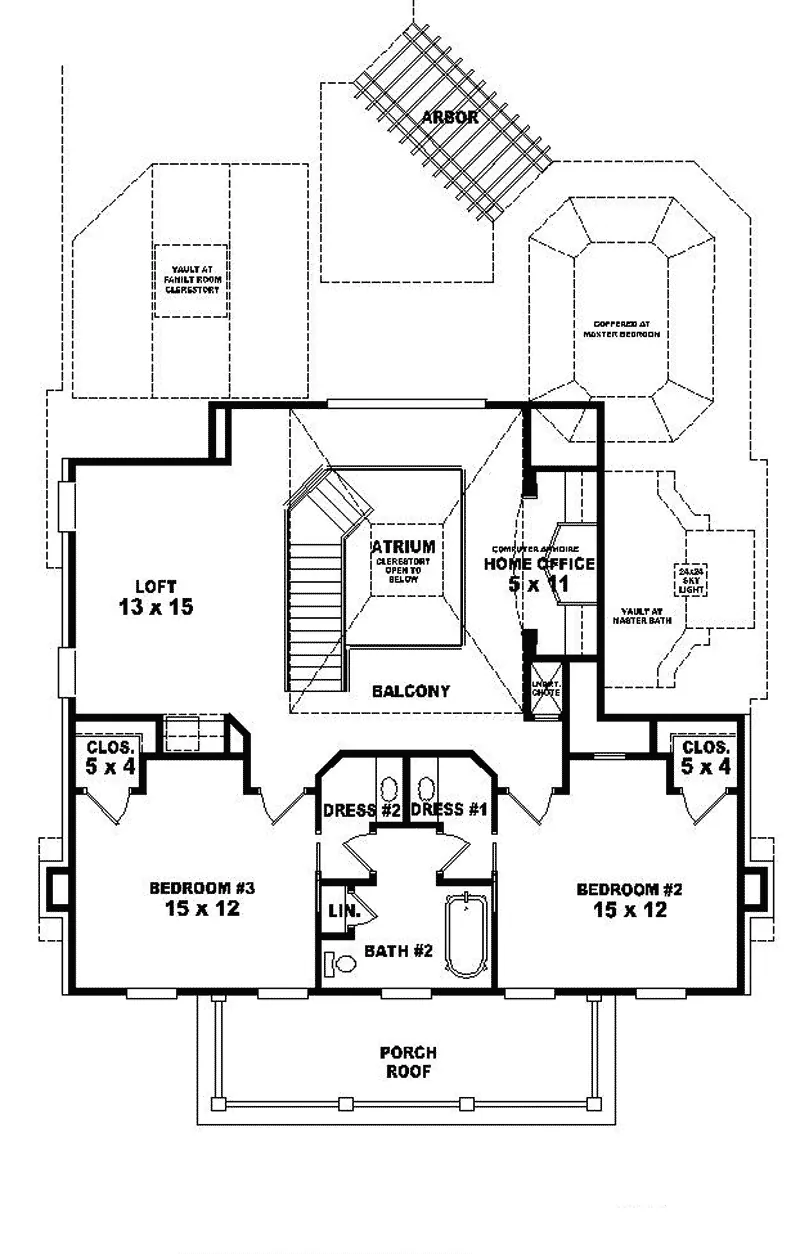 Luxury House Plan Second Floor - Verhaven Colonial Country Home 087D-0826 - Shop House Plans and More
