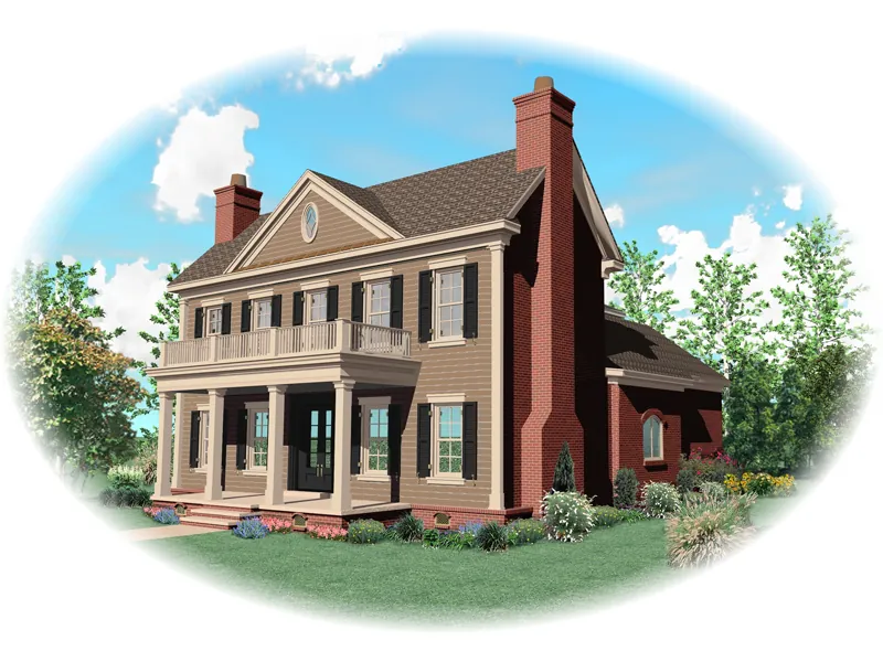 Luxury House Plan Front of Home - Verhaven Colonial Country Home 087D-0826 - Shop House Plans and More