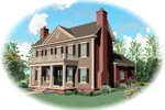 Luxury House Plan Front of Home - Verhaven Colonial Country Home 087D-0826 - Shop House Plans and More