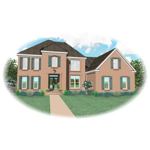 European House Plan Front of Home - Lonedell Lake Southern Home 087D-0828 - Shop House Plans and More