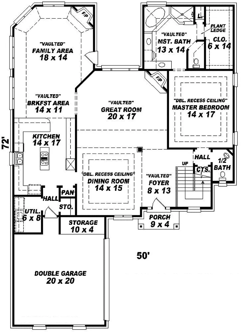 Southern House Plan First Floor - Malinmor Traditional Home 087D-0830 - Shop House Plans and More