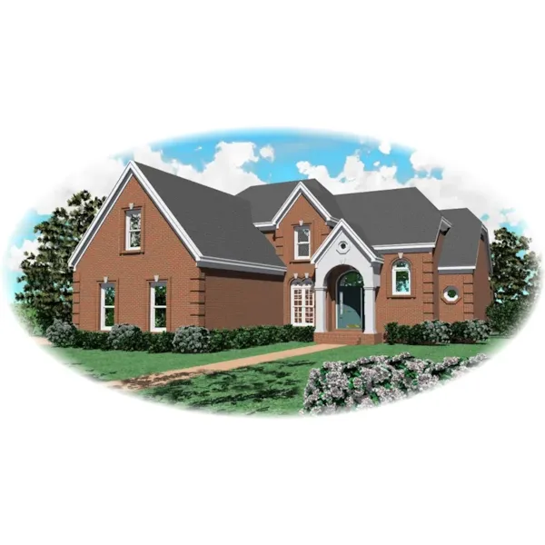 European House Plan Front of Home - Malinmor Traditional Home 087D-0830 - Shop House Plans and More