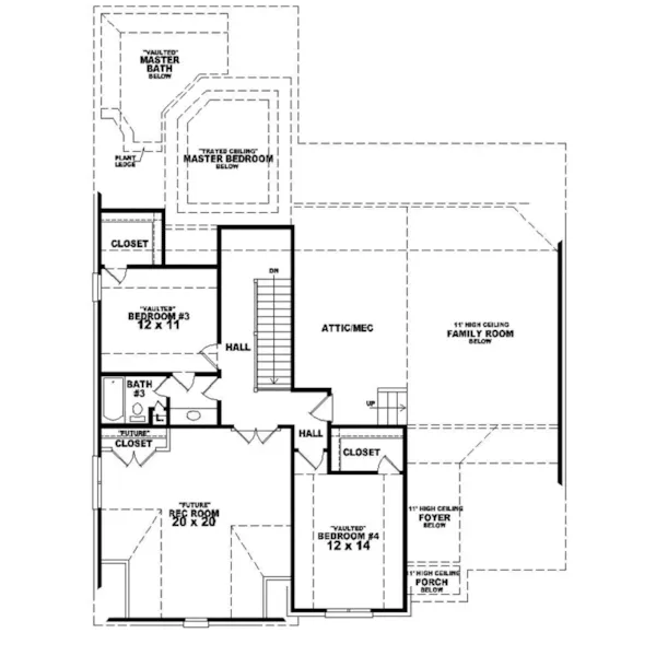 Arts & Crafts House Plan Second Floor - Parkside Acres European Home 087D-0833 - Shop House Plans and More