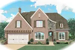 Arts & Crafts House Plan Front of Home - Parkside Acres European Home 087D-0833 - Shop House Plans and More