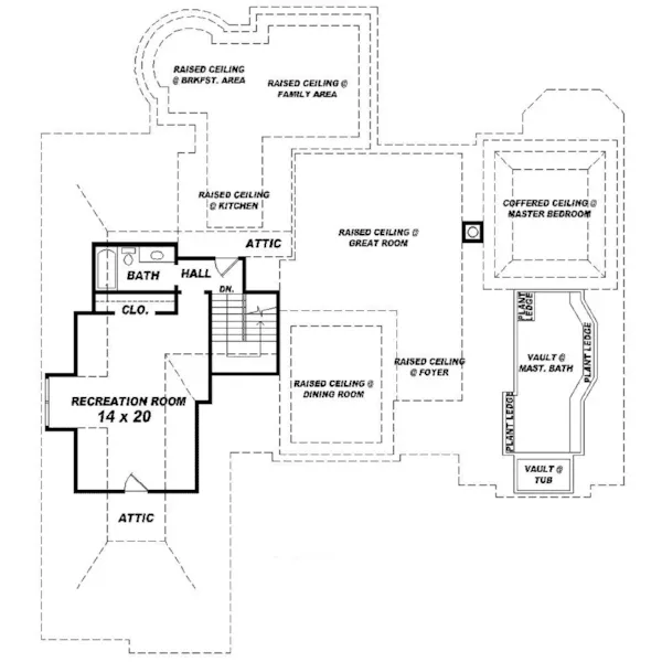 Traditional House Plan Second Floor - Chamberry Traditional Home 087D-0840 - Search House Plans and More