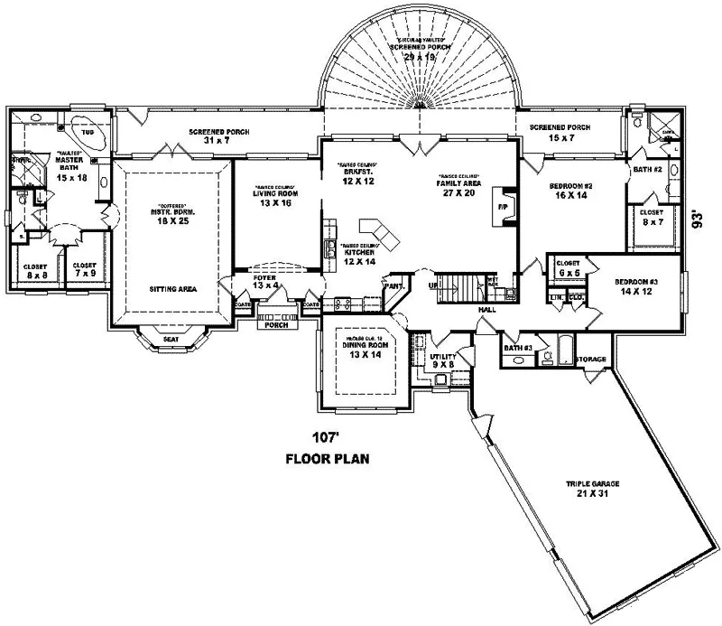 Luxury House Plan First Floor - Huntbridge Luxury Home 087D-0843 - Search House Plans and More