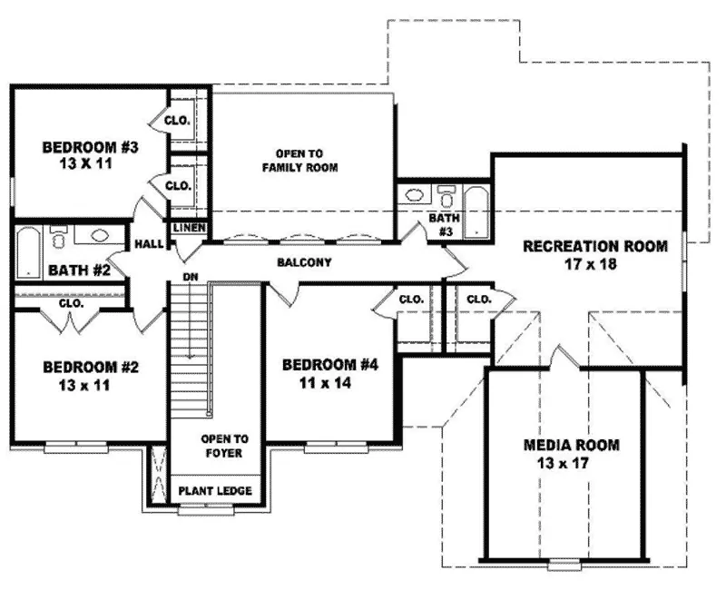 Southern House Plan Second Floor - Nixon Place Traditional Home 087D-0845 - Shop House Plans and More