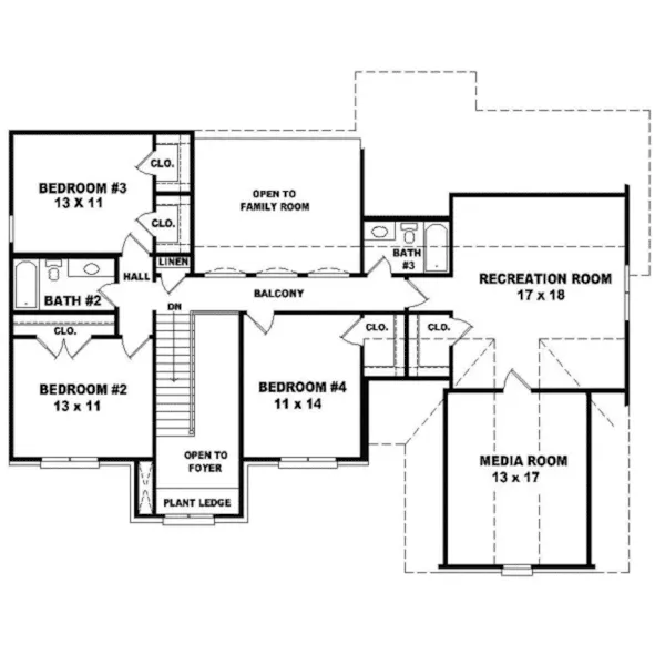 European House Plan Second Floor - Nixon Place Traditional Home 087D-0845 - Shop House Plans and More