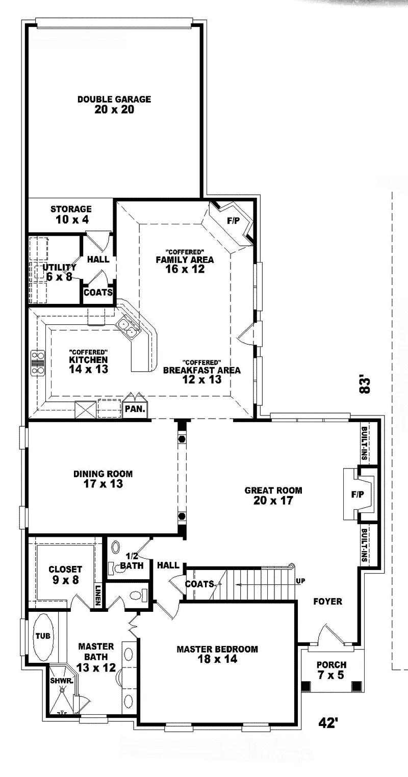 Traditional House Plan First Floor - Lance Greek Revival Home 087D-0847 - Shop House Plans and More
