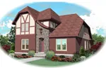 Tudor House Plan Front of Home - Gladfield Craftsman Home 087D-0848 - Search House Plans and More