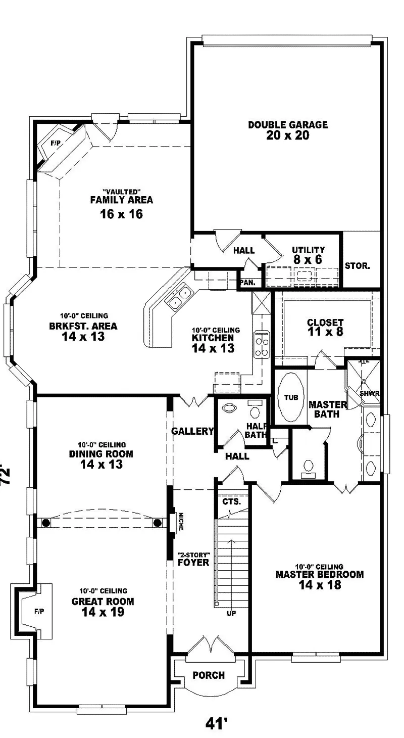Traditional House Plan First Floor - Rosalba Georgian Home 087D-0850 - Shop House Plans and More